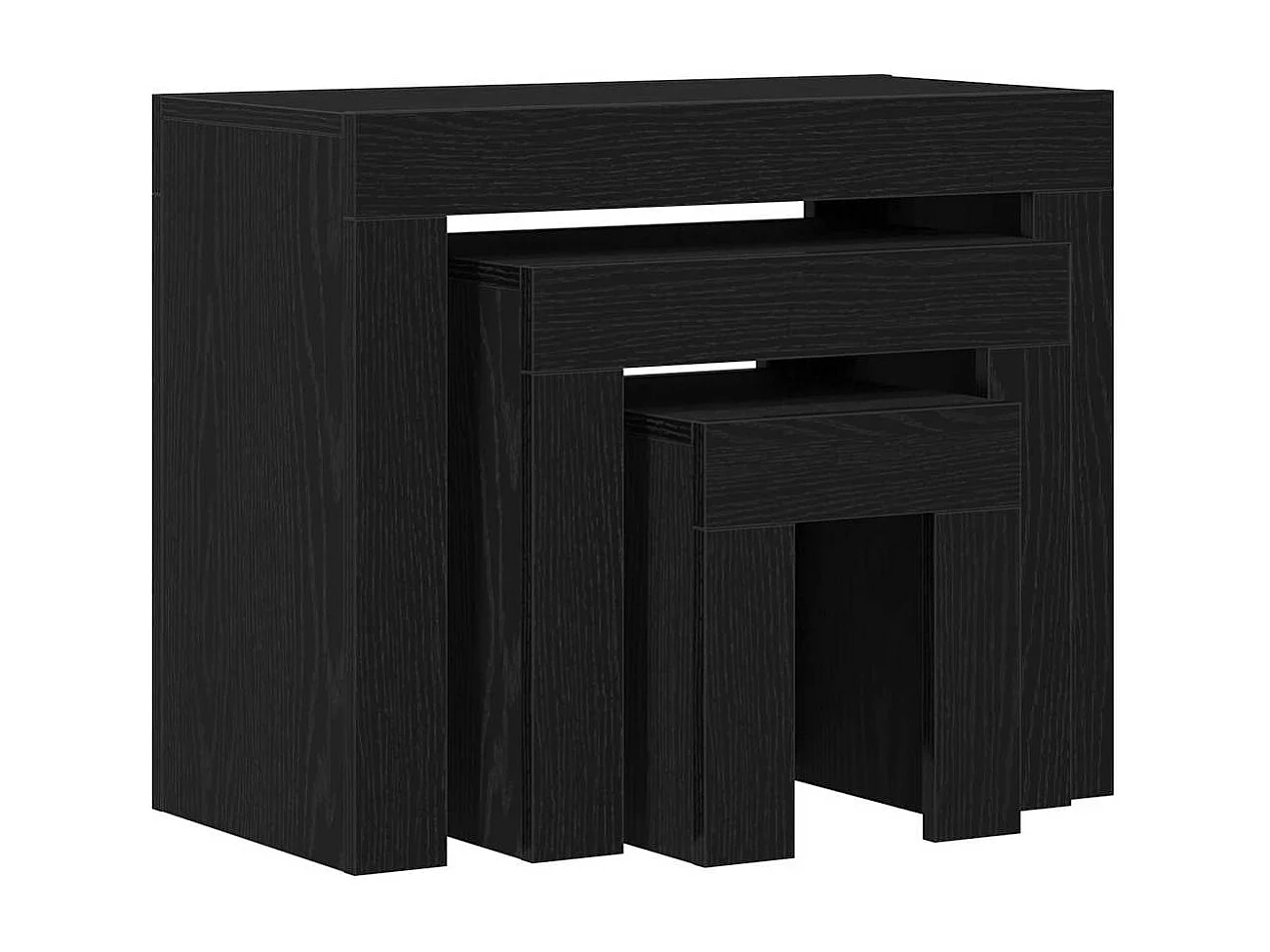 Mesa de centro-Mesa auxiliar-Mesita de centro madera contrachapada blanco 103,5x60x35 cm SHL358842