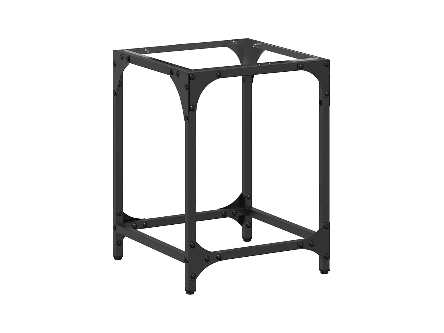 Table basse salon-Table d'appoint-dessus en verre transparent 30x30x40 cm acier SHL72964