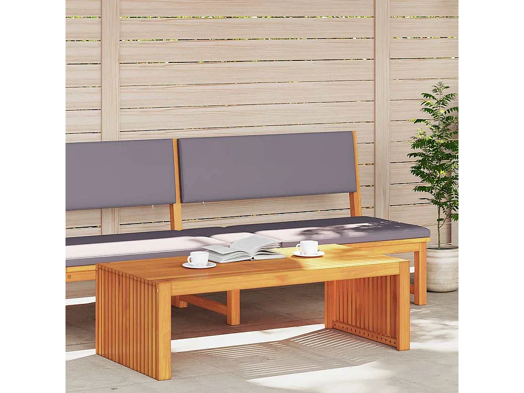 Couchtisch-Wohnzimmertisch-Beistelltische Braun 110x55x35 cm Akazie Massivholz SHL71755