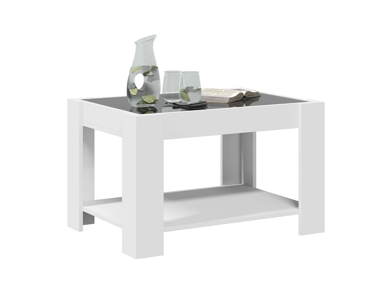 Mesa de centro-Mesa auxiliar madera contrachapada negro 90x50x40 cm SHL617782