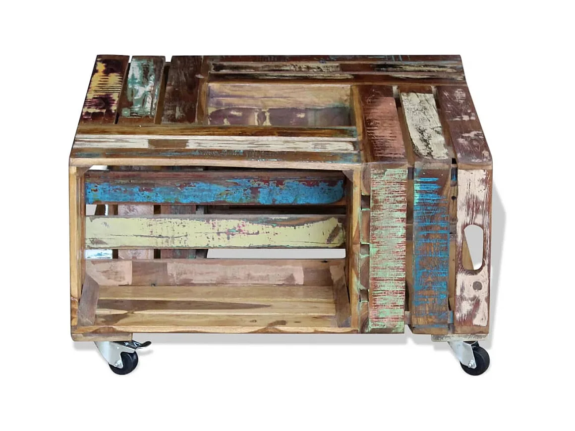 Mesa de centro | Mesa auxiliar salon de madera contrachapada blanco 40x30x59 cm SHL373207