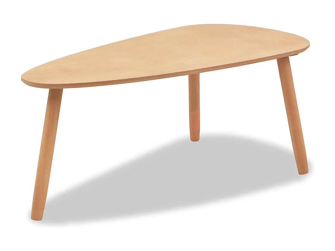 Conjunto de 2 Mesas de Centro | Mesa de apoio pinho maciço castanho