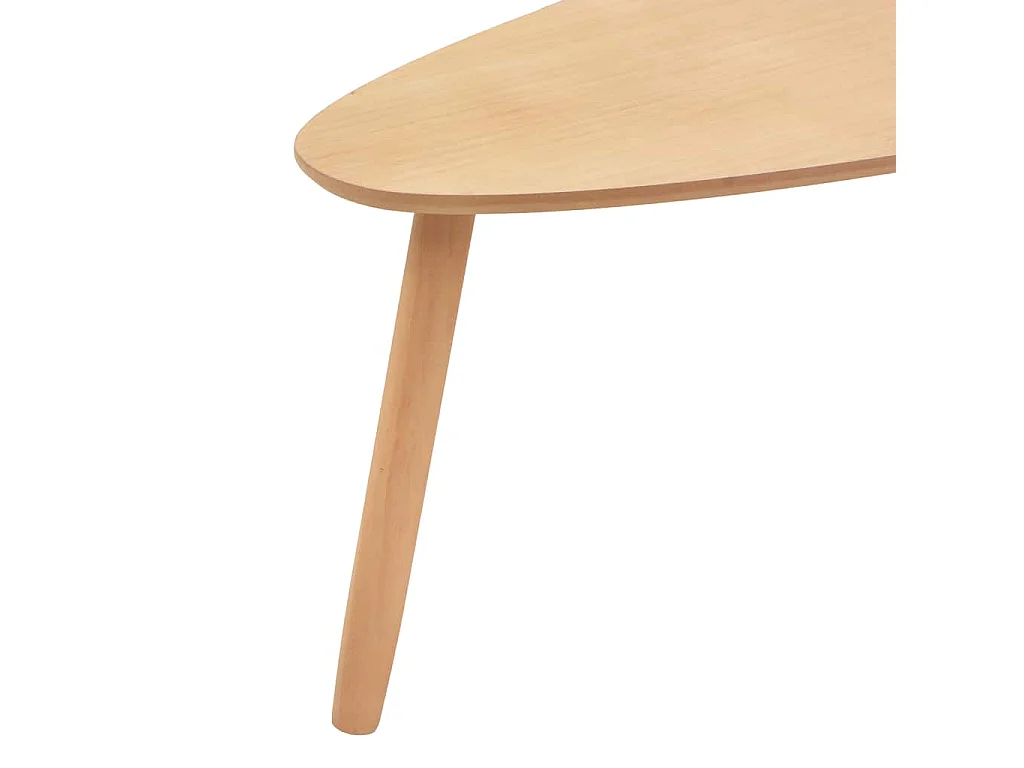 Conjunto de 2 Mesas de Centro | Mesa de apoio pinho maciço castanho