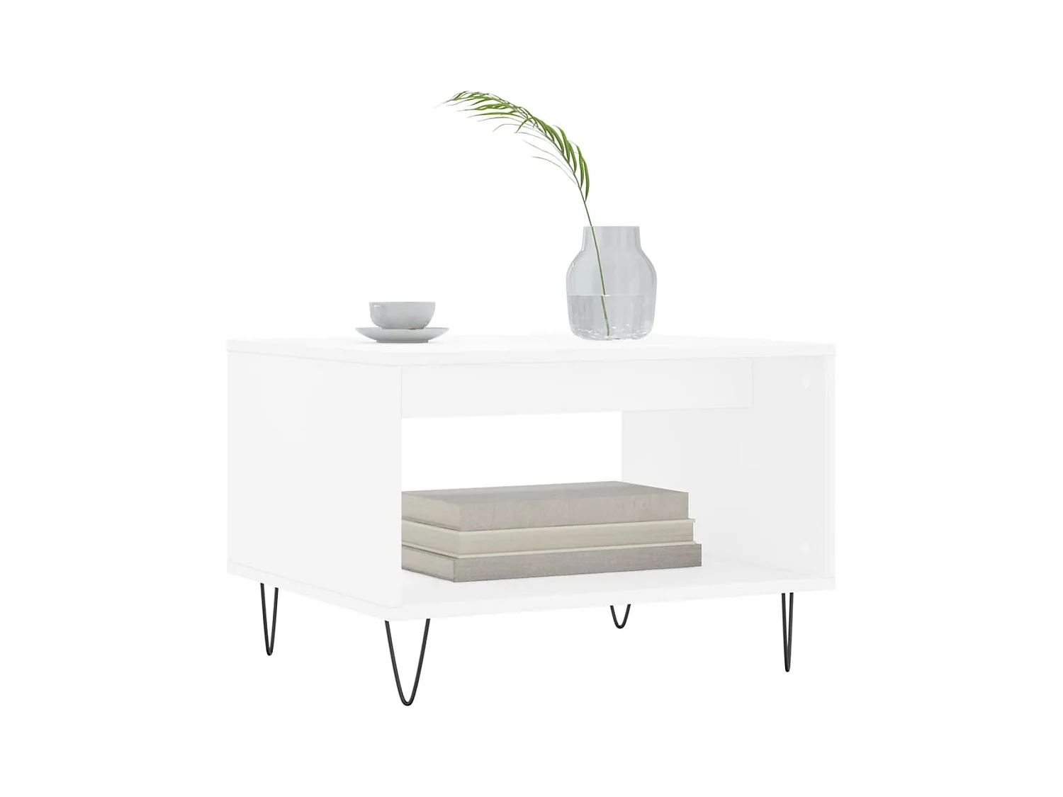 Mesa de centro | Mesa auxiliar madera de ingeniería negro 49,5x49,5x45 cm SHL536274