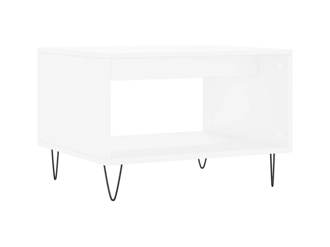 Table basse salon-Table d'appoint blanc 60x50x40 cm bois d'ingénierie SHL34665