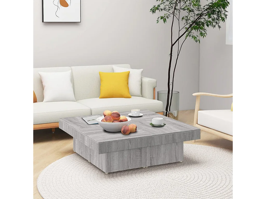 Mesa de centro | Mesa auxiliar madera de ingeniería gris Sonoma 50x50x50 cm SHL3857