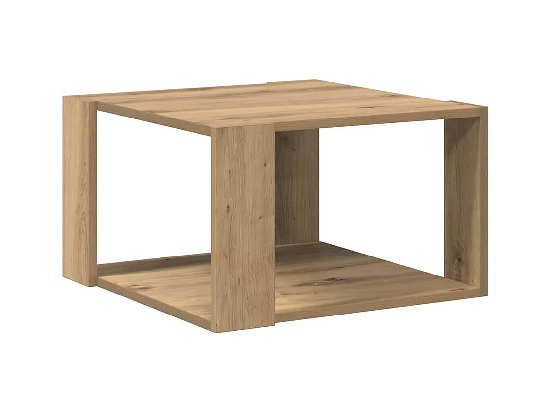 Mesa de centro | Mesa de apoio carvalho artisiano 51.5x51.5x30 cm