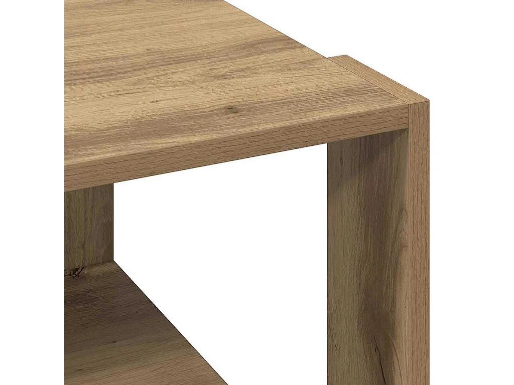 Mesa de centro | Mesa de apoio carvalho artisiano 51.5x51.5x30 cm