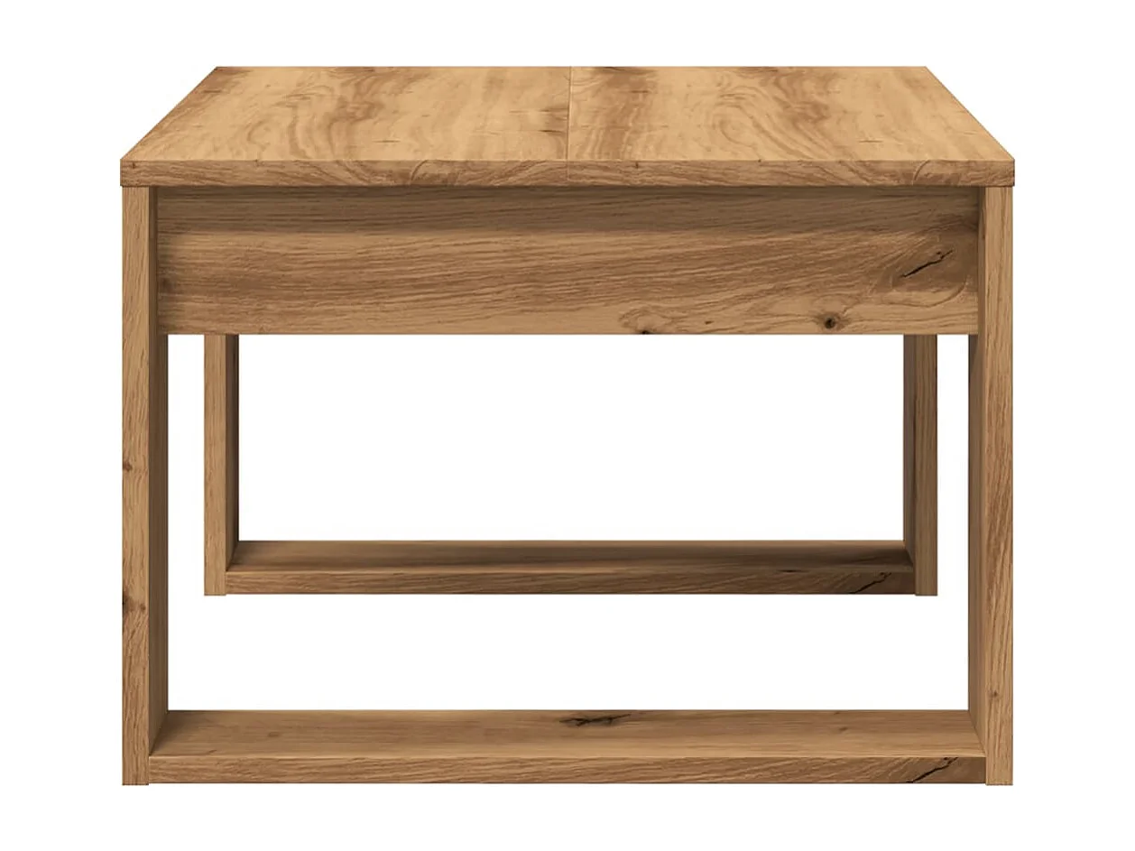 Mesa de centro-Mesa auxiliar piedra real textura de mármol verde 65x65x42 cm SHL1253