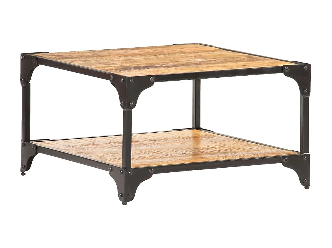 Mesa de centro | Mesa de café | Mesa auxiliar Roble negro 60x60x42 cm Madera contrachapada SHL141613