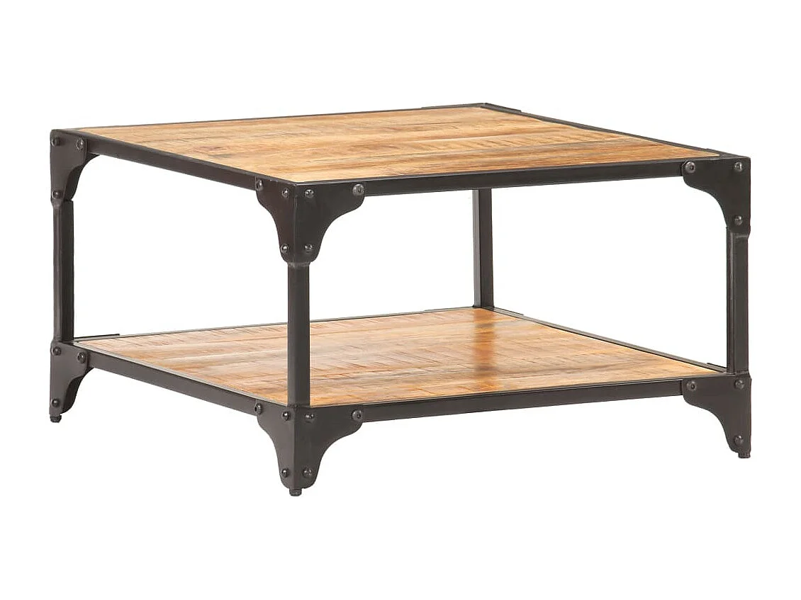 Mesa de centro | Mesa de café | Mesa auxiliar Roble negro 60x60x42 cm Madera contrachapada SHL141613