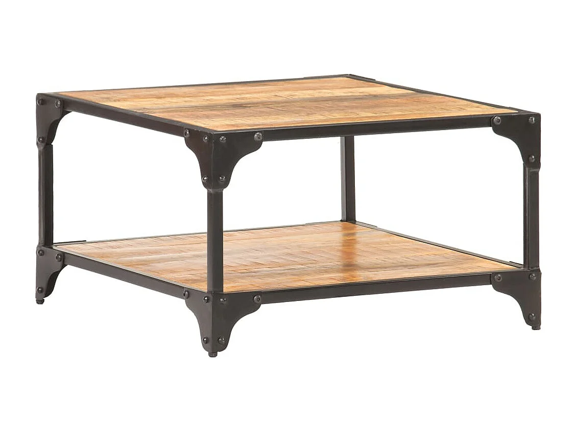 Couchtisch-Beistelltisch-Sofatisch 60x60x35 cm Massivholz Mango SHL76468