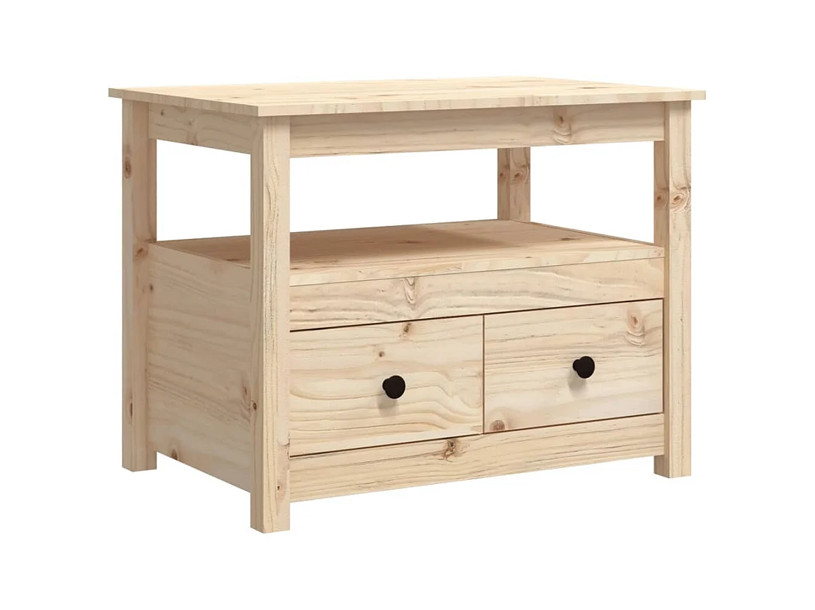 Table basse salon-Table d'appoint 71x49x55 cm Bois massif de pin SHL35449