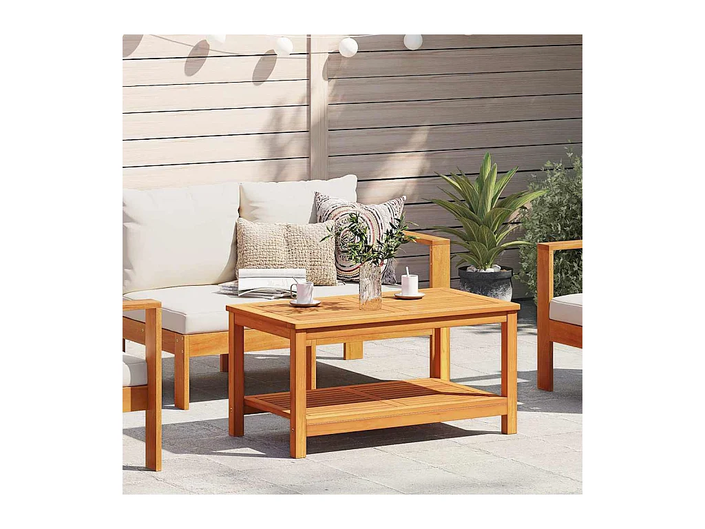 Set mesa de centro forma cuenco 2 uds madera maciza reciclada SHL258124