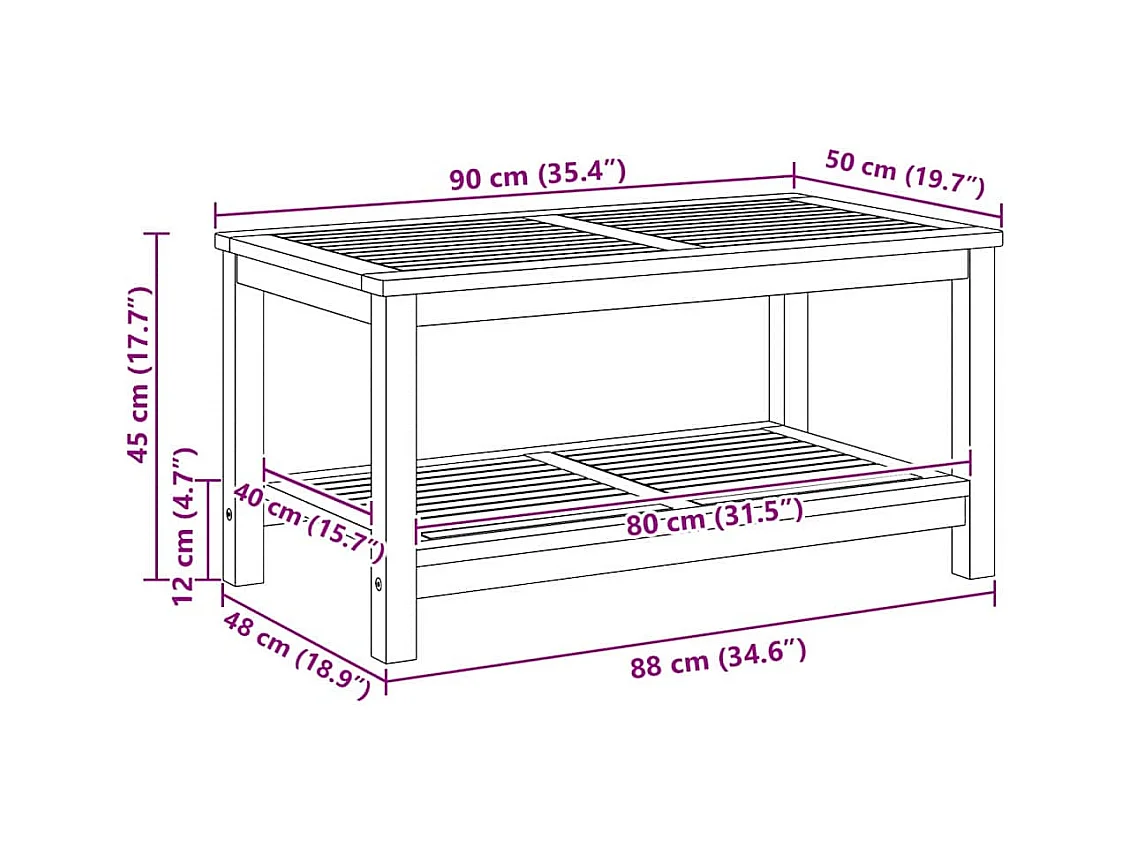 Set mesa de centro forma cuenco 2 uds madera maciza reciclada SHL258124