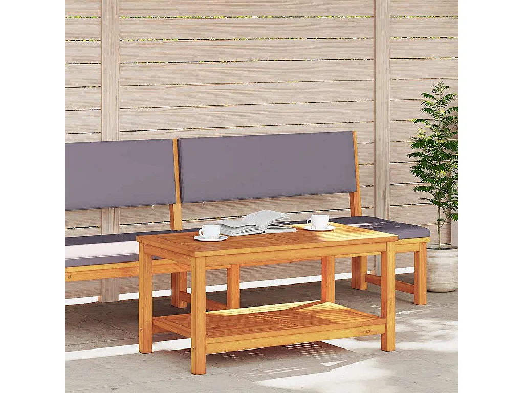 Set mesa de centro forma cuenco 2 uds madera maciza reciclada SHL258124