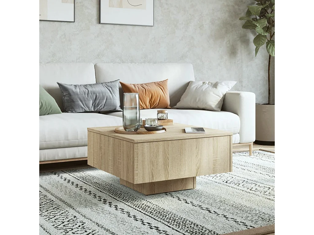 Couchtisch-Sofatisch-Beistelltische Sonoma-Eiche 60x60x31,5 cm Holzwerkstoff SHL49213