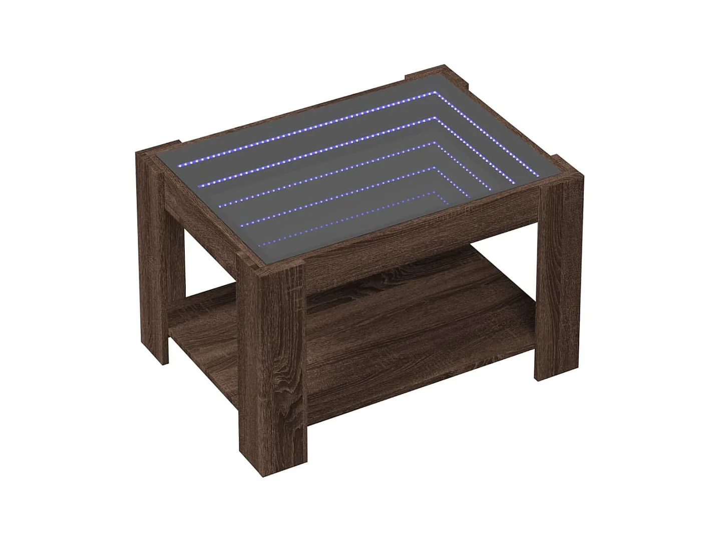 Mesa de centro-Mesa auxiliar madera contrachapada roble ahumado 100x50x40 cm SHL1609