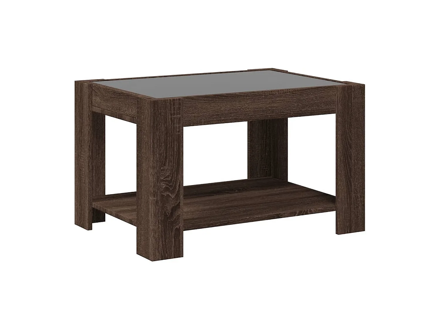 Mesa de centro-Mesa auxiliar madera contrachapada roble ahumado 100x50x40 cm SHL1609