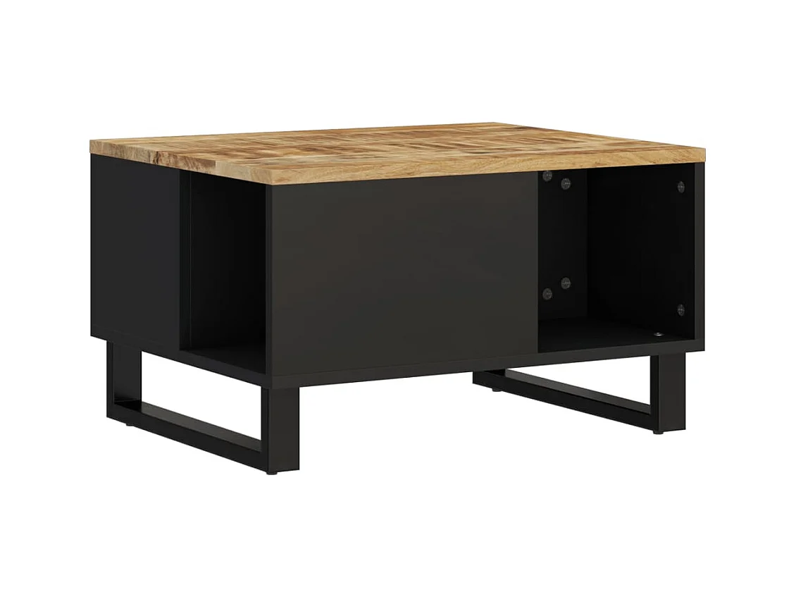 Mesa de centro | Mesa auxiliar con Infinity LED roble ahumado 50x50x51 cm SHL3185