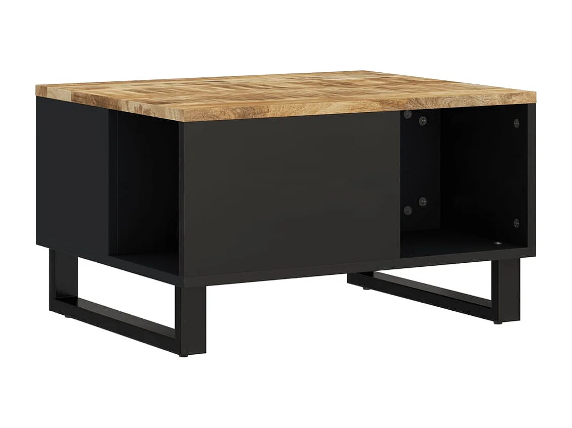 Mesa de centro | Mesa auxiliar con Infinity LED roble ahumado 50x50x51 cm SHL3185