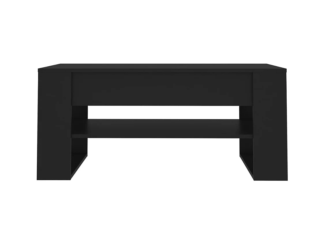 Mesa de centro | Mesa de apoio 102x55x45 cm madeira processada preto