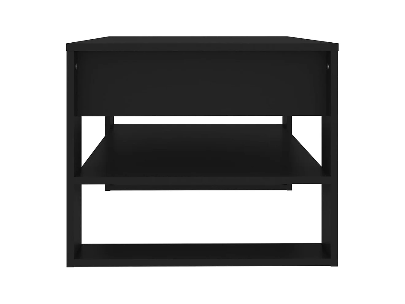 Mesa de centro | Mesa de apoio 102x55x45 cm madeira processada preto