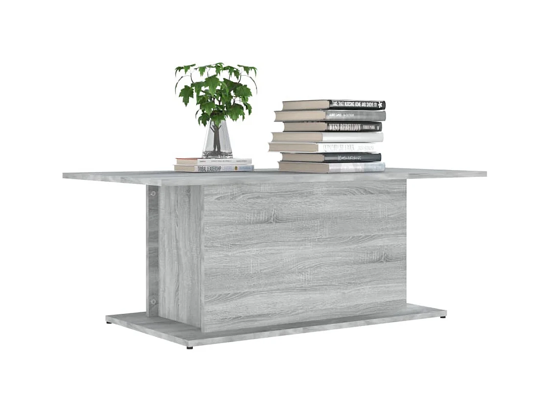 Mesa de centro | Mesa de apoio 102x55.5x40 cm derivados de madeira cinza sonoma