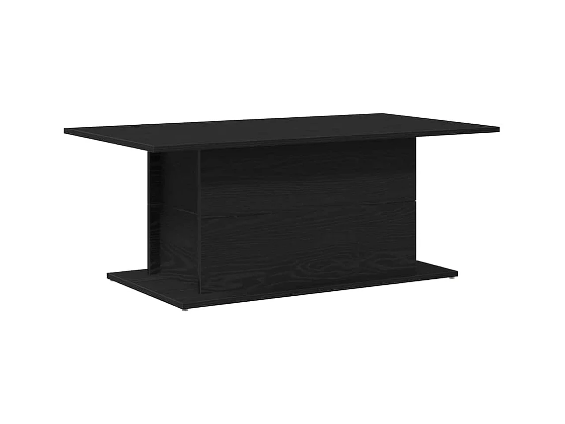Table basse salon-Table d'appoint en chêne noir 102x55,5x40 cm en bois d'ingénierie SHL2113