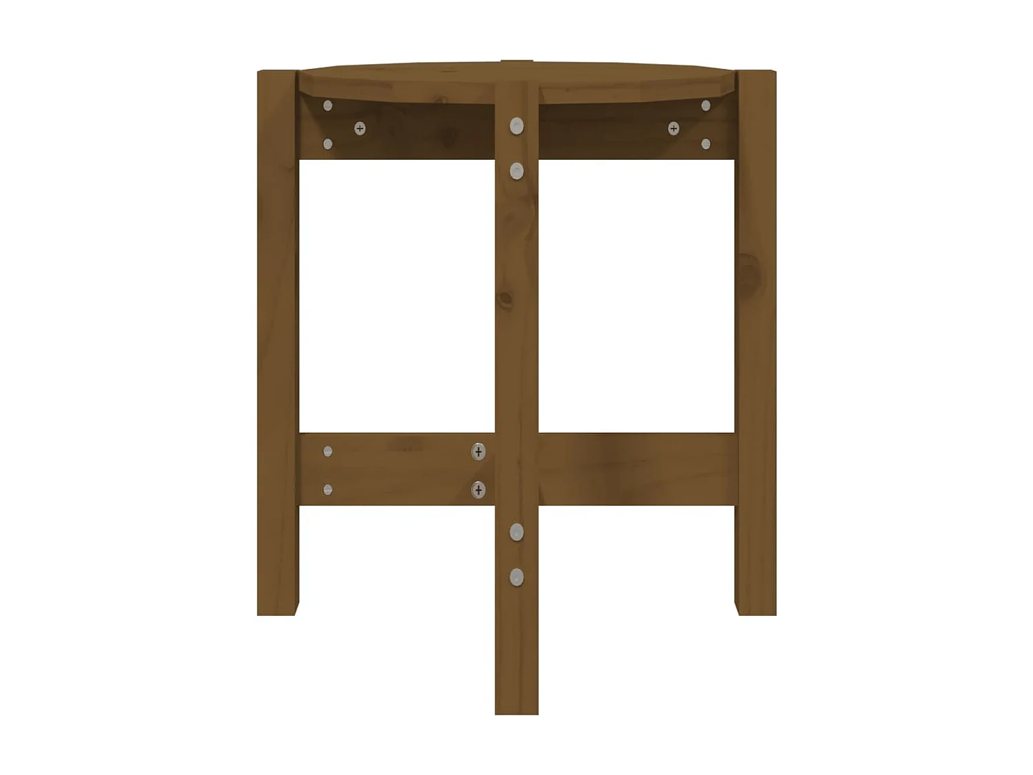 Couchtisch-Wohnzimmertisch-Beistelltische Honigbraun Ø 42,5x45 cm Massivholz Kiefer SHL63804