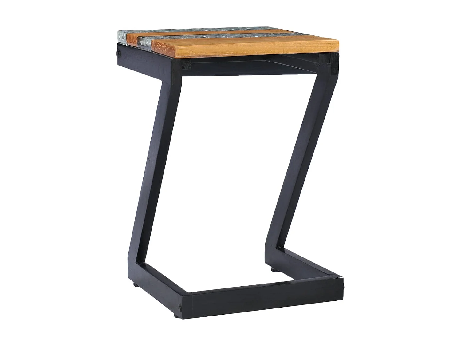 Couchtisch-Beistelltisch-Sofatisch 30x30x50 cm Massivholz Teak und Polyresin SHL24935