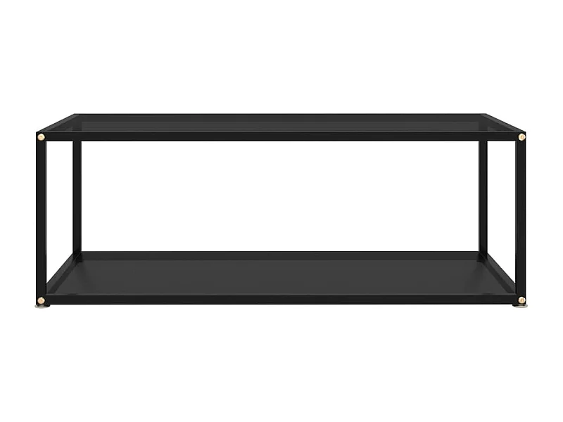 Table basse salon-Table d'appoint noir 100x50x35 cm Tempered Glass SHL76335