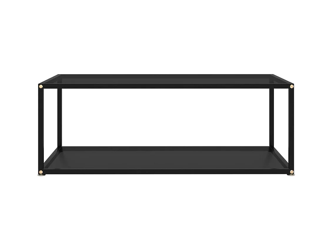 Table basse salon-Table d'appoint noir 100x50x35 cm Tempered Glass SHL76335