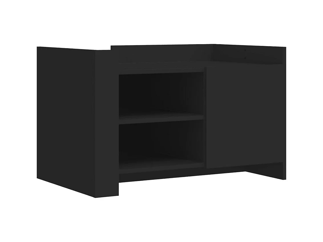 Table basse salon-Table d'appoint noir 80x50x50 cm bois d'ingénierie SHL17940
