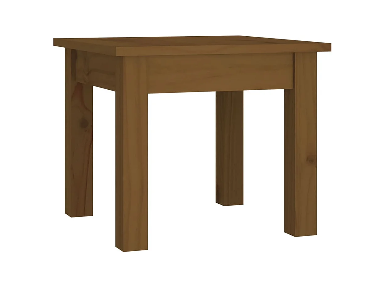 Table basse salon-Table d'appoint Marron miel 35x35x30 cm Bois massif de pin SHL57190