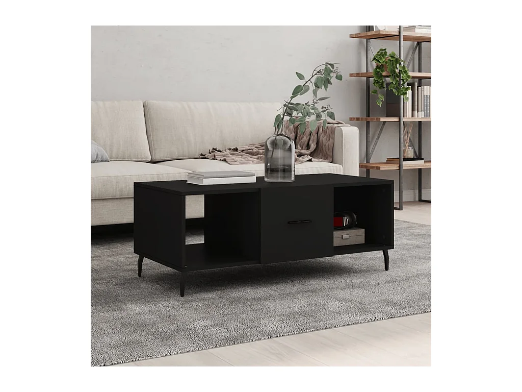 Mesa de centro | Mesa auxiliar madera de ingeniería roble ahumado 102x60x45 cm SHL3154