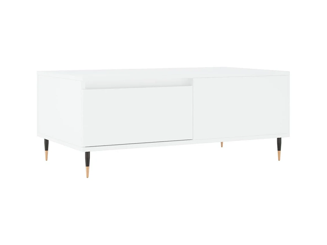 Table basse salon-Table d'appoint Blanc 90x50x36,5 cm Bois d'ingénierie SHL90864