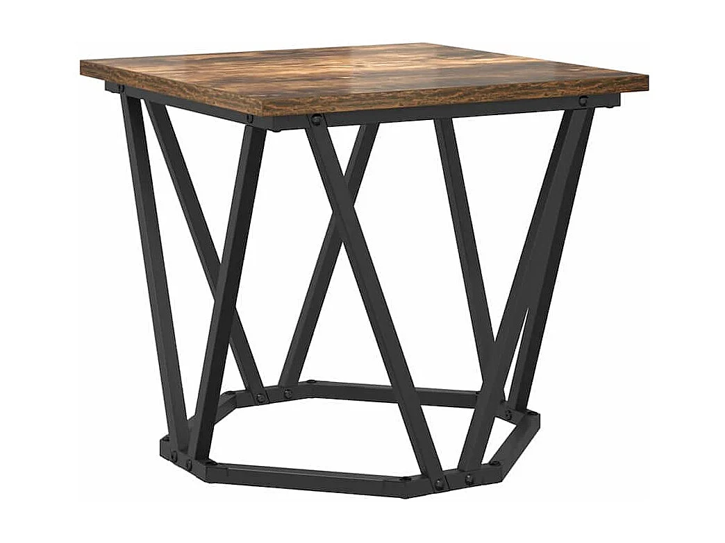 Ensemble de 2 tables d'appoint en chêne fumé en bois stratifié SHL28855