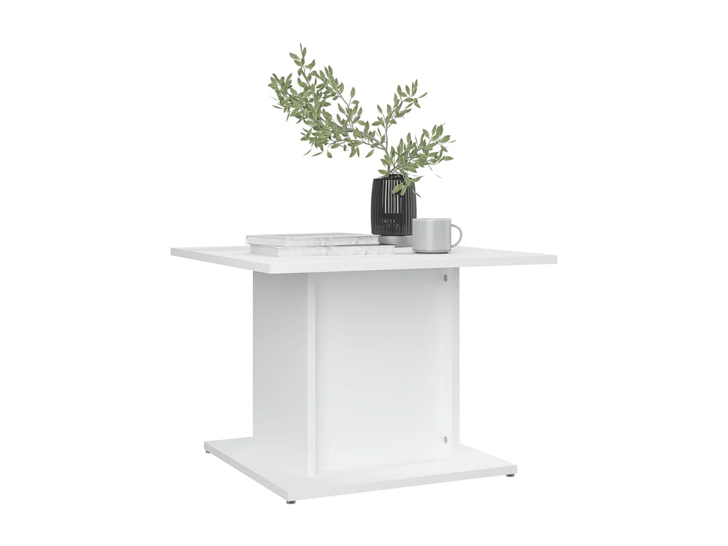 Table basse salon-Table d'appoint blanc 55,5x55,5x40 cm bois d'ingénierie SHL5327