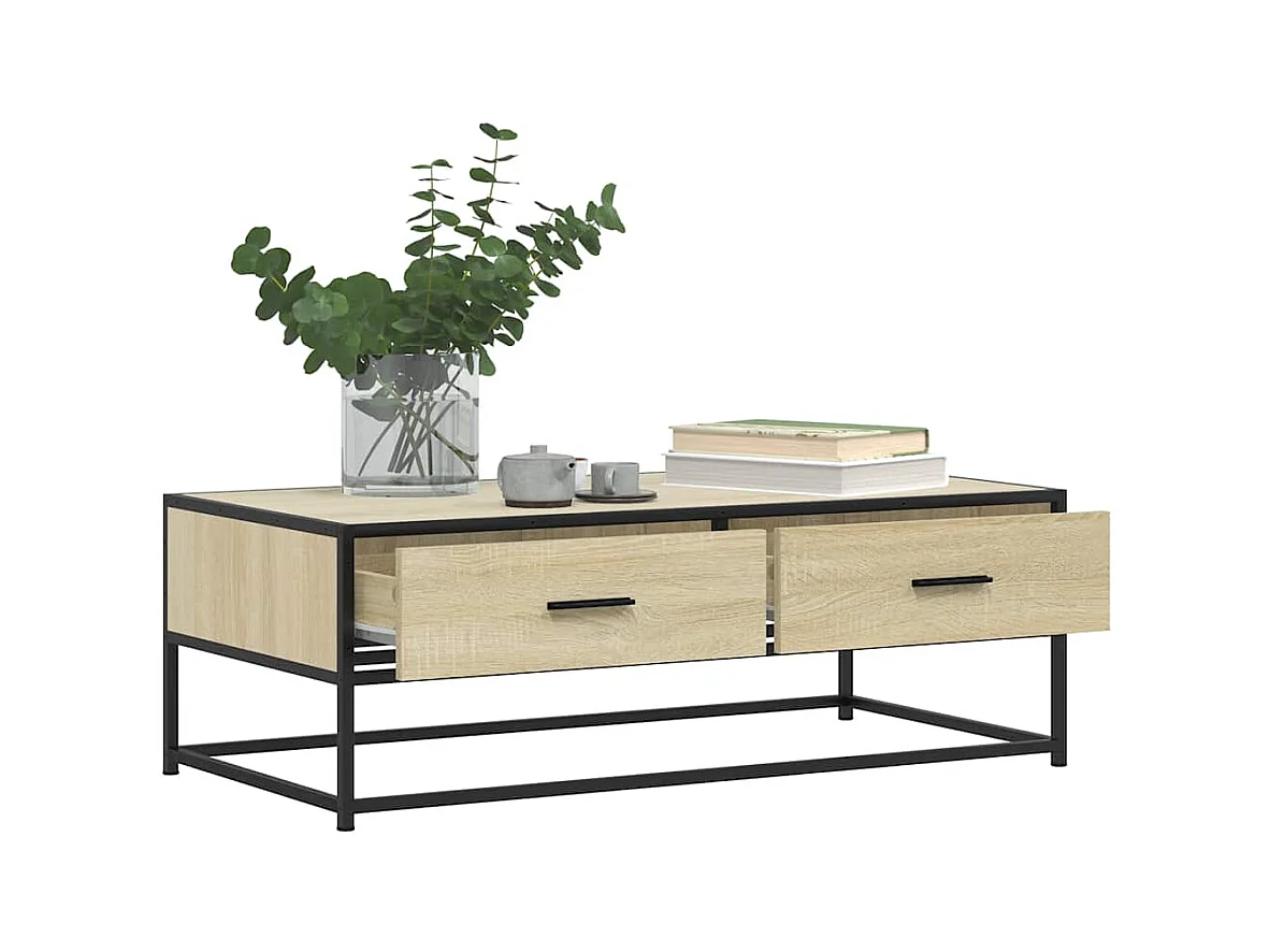 Mesa de centro-Mesa auxiliar madera maciza de pino marrón miel 80x50x35 cm SHL1122