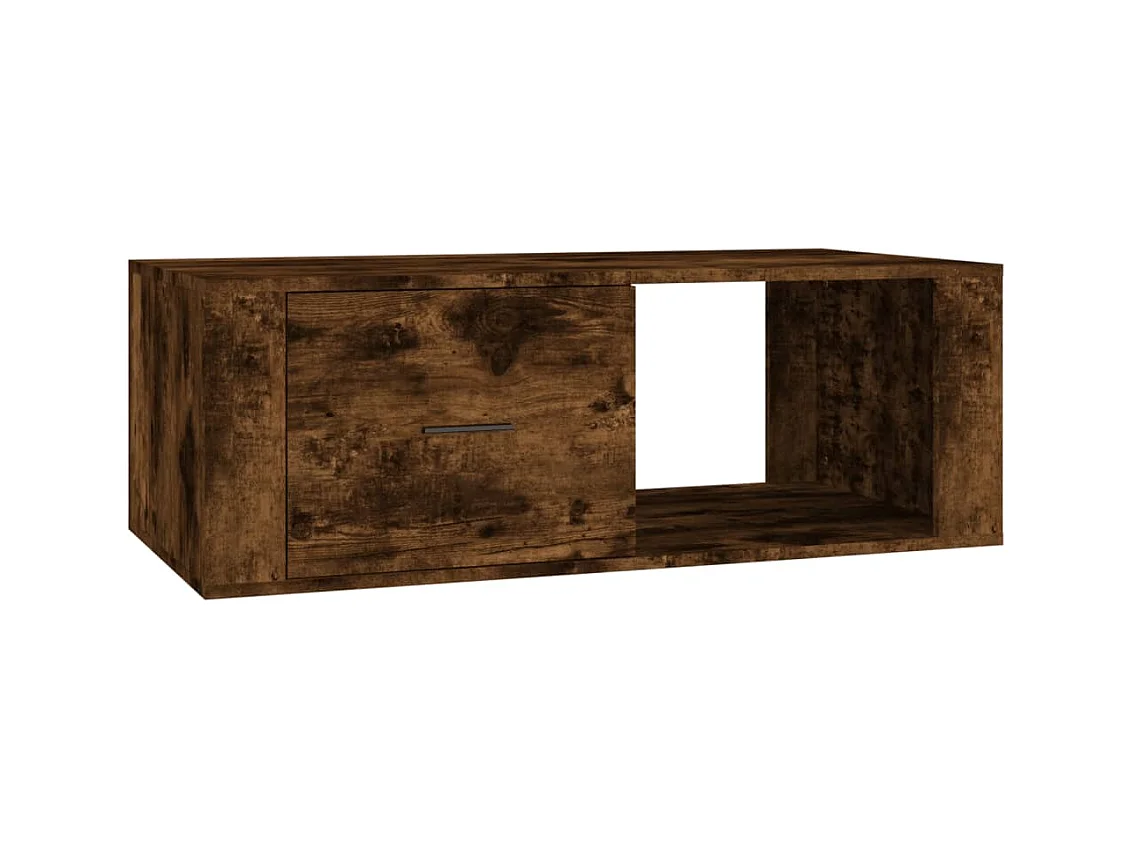 Table basse salon-Table d'appoint Chêne fumé 100x50,5x35 cm Bois d'ingénierie SHL34555