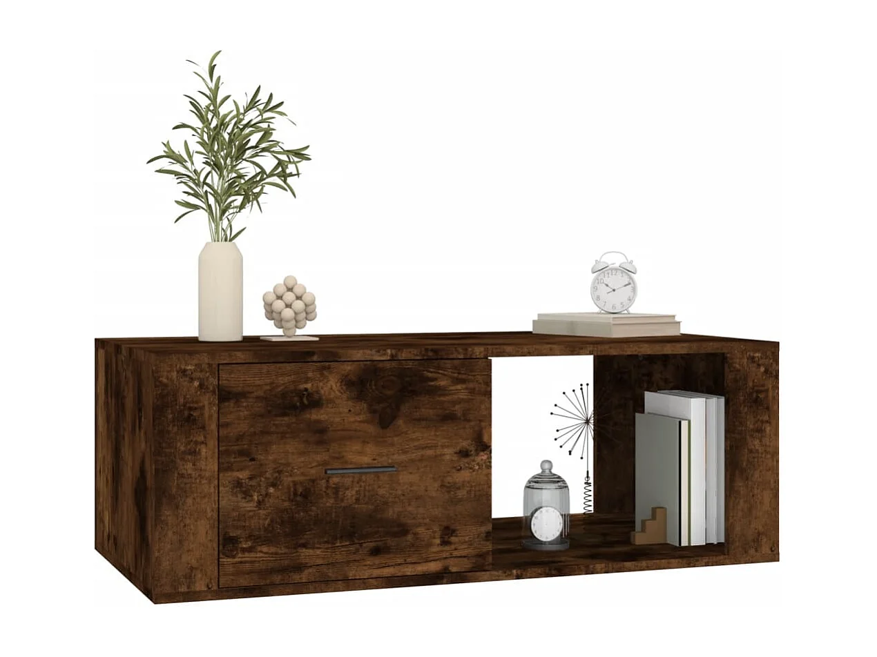 Couchtisch-Sofatisch-Beistelltische Räuchereiche 100x50,5x35 cm Holzwerkstoff SHL65617