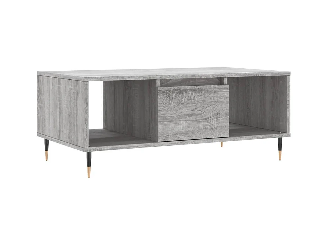 Table basse salon-Table d'appoint Sonoma gris 90x50x36,5 cm Bois d'ingénierie SHL30725