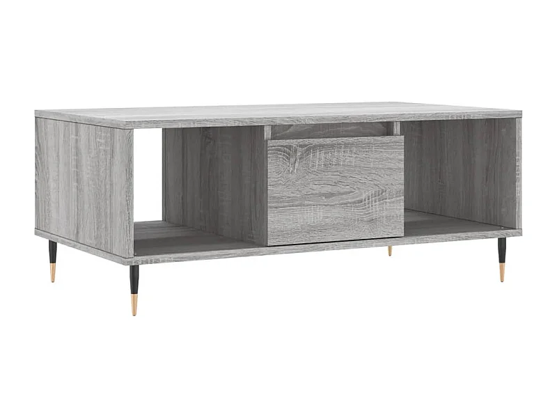 Table basse salon-Table d'appoint Sonoma gris 90x50x36,5 cm Bois d'ingénierie SHL30725
