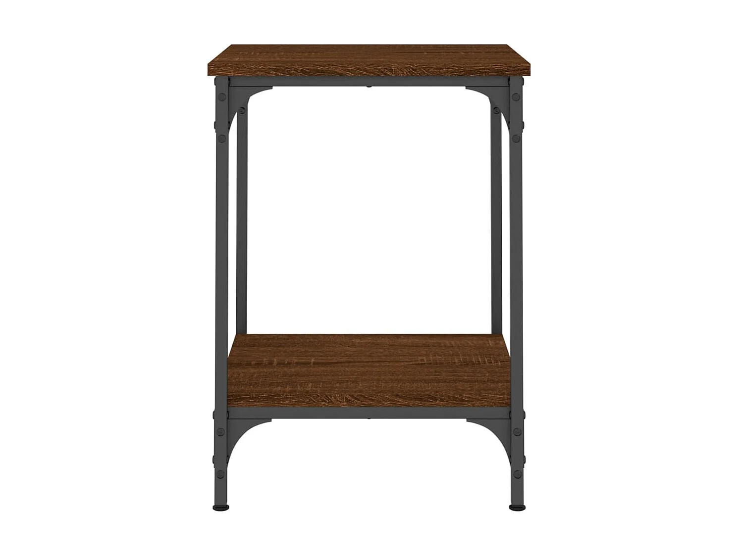 Mesa de centro | Mesa auxiliar y LED madera ingeniería roble ahumado 60x60x40cm SHL91992