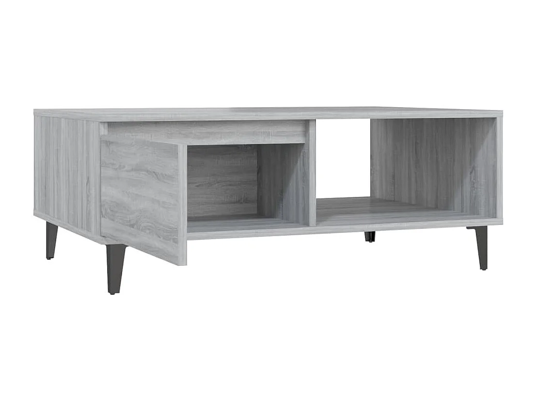 Mesa de centro | Mesa auxiliar madera contrachapada blanco brillo 60x50x36,5 cm SHL772032