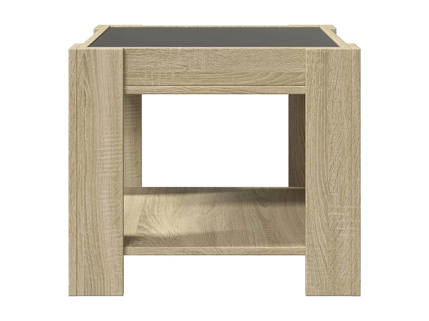 Mesa de centro-Mesa auxiliar madera contrachapada negro 82x48x45 cm SHL3307