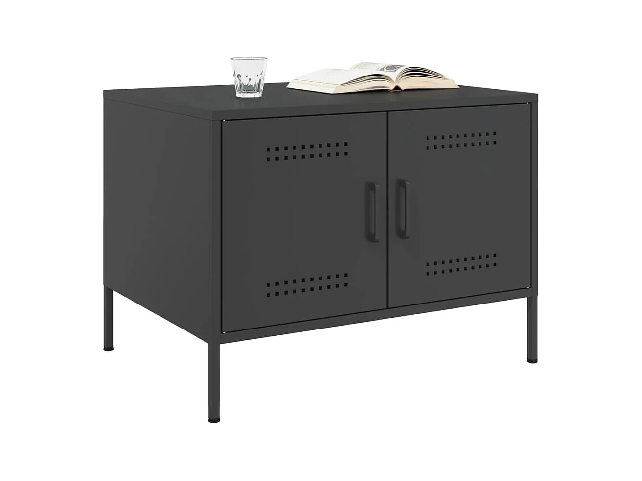 Mesa de centro-Mesa auxiliar de madera maciza mango blanco 100x55x40 cm SHL4116