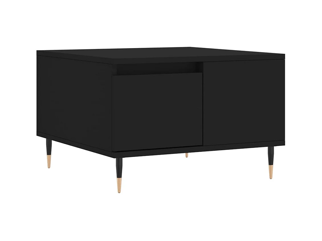 Table basse salon-Table d'appoint noir 55x55x36,5 cm bois d'ingénierie SHL10667