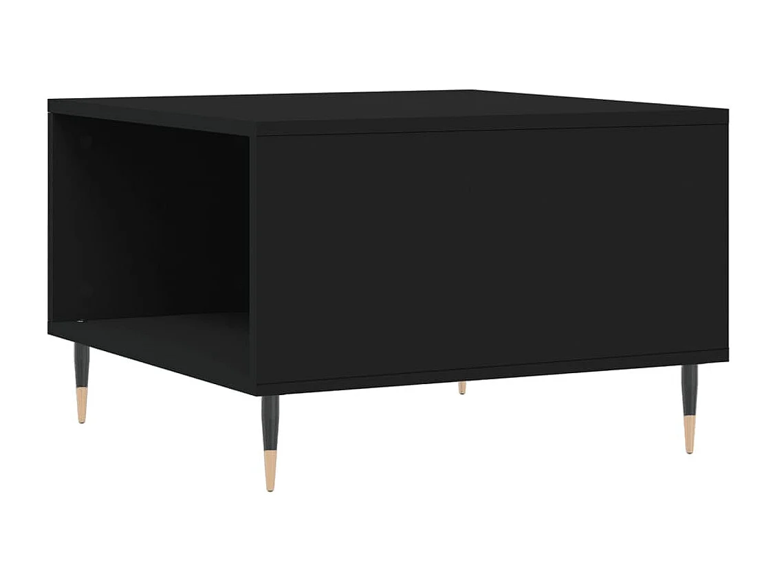 Couchtisch-Wohnzimmertisch-Beistelltische Schwarz 55x55x36,5 cm Holzwerkstoff SHL74343